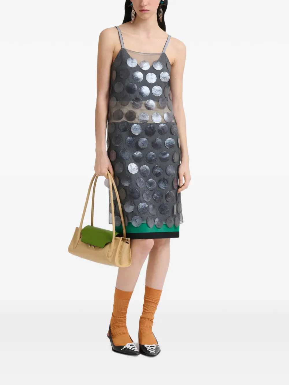 Marni Women Mother-Of-Pearl Sequin Midi Dress MARNI