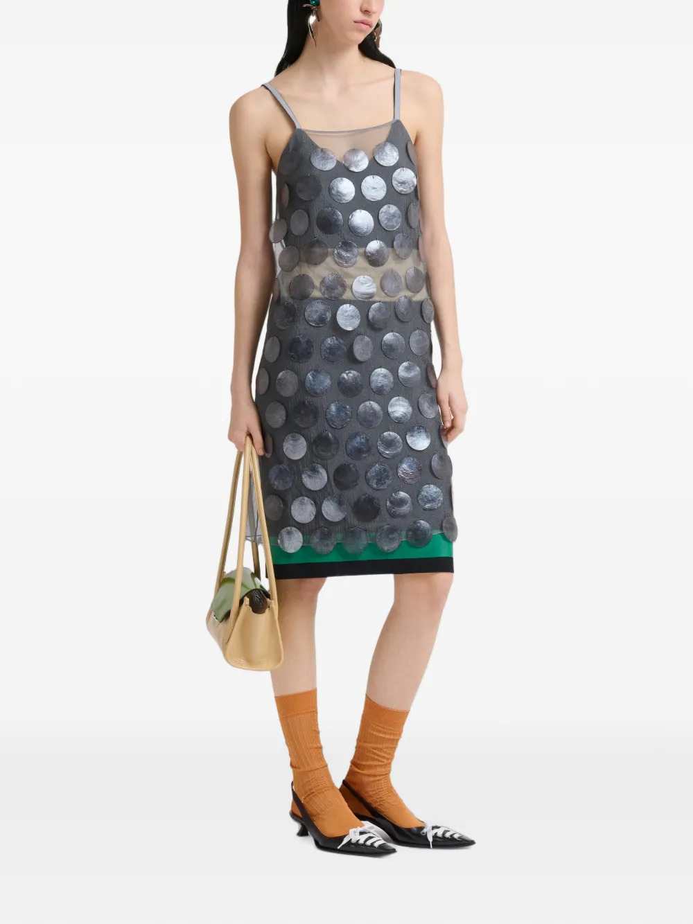 Marni Women Mother-Of-Pearl Sequin Midi Dress MARNI