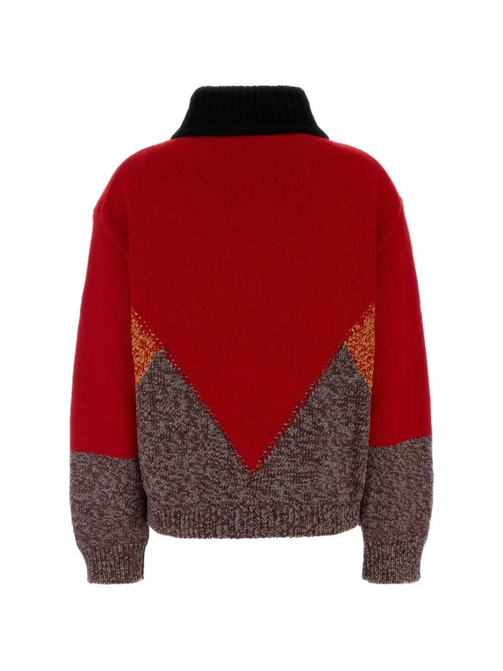 Marni Women Red Wool And Cashmere Jacket With "M" Detail. MARNI