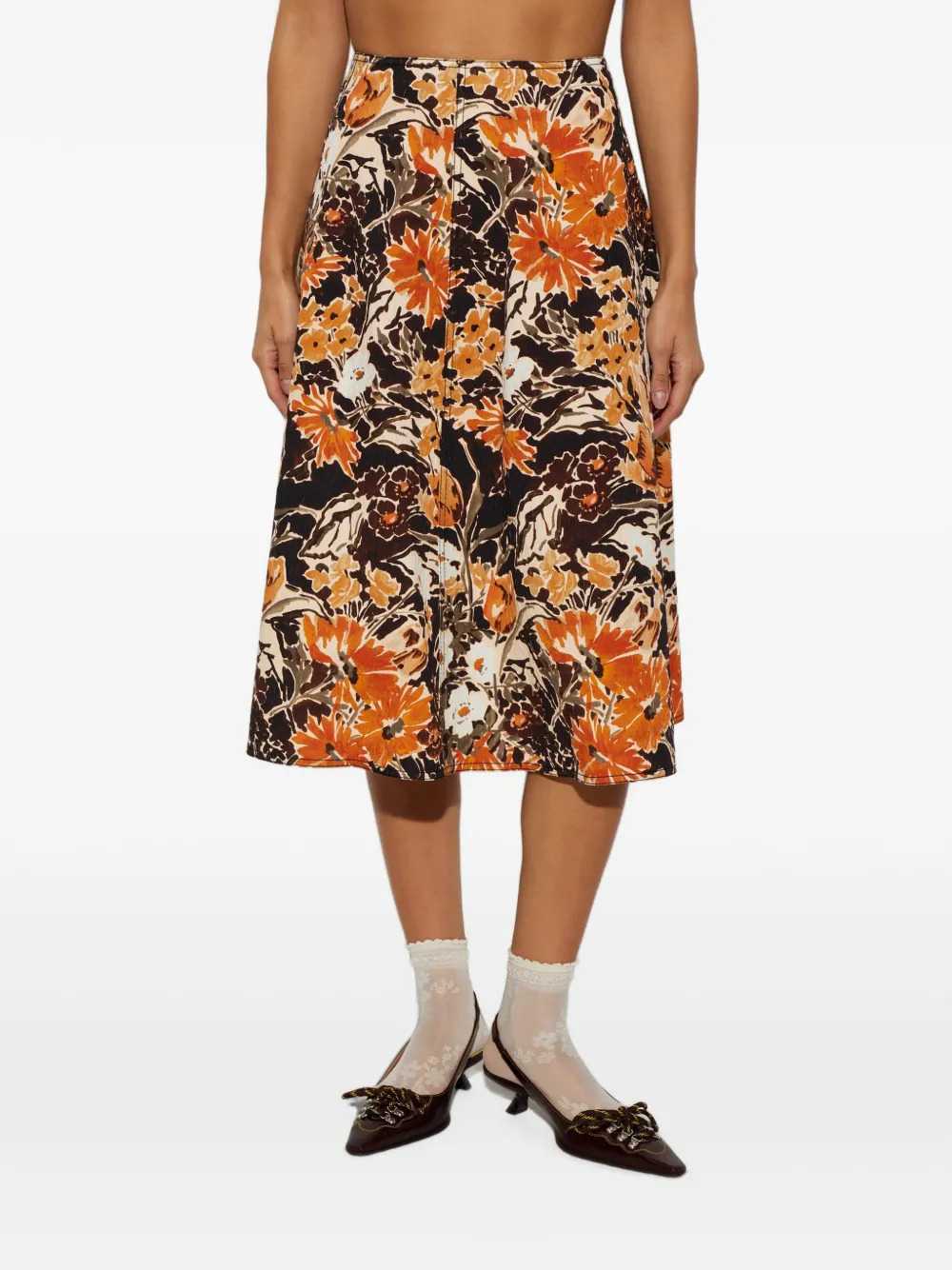 Marni Women Floral Print Midi Skirt MARNI