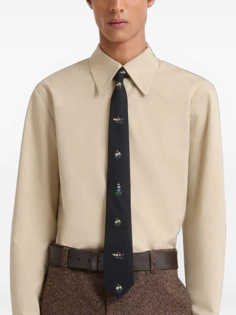 Marni Men Floral Silk Tie MARNI