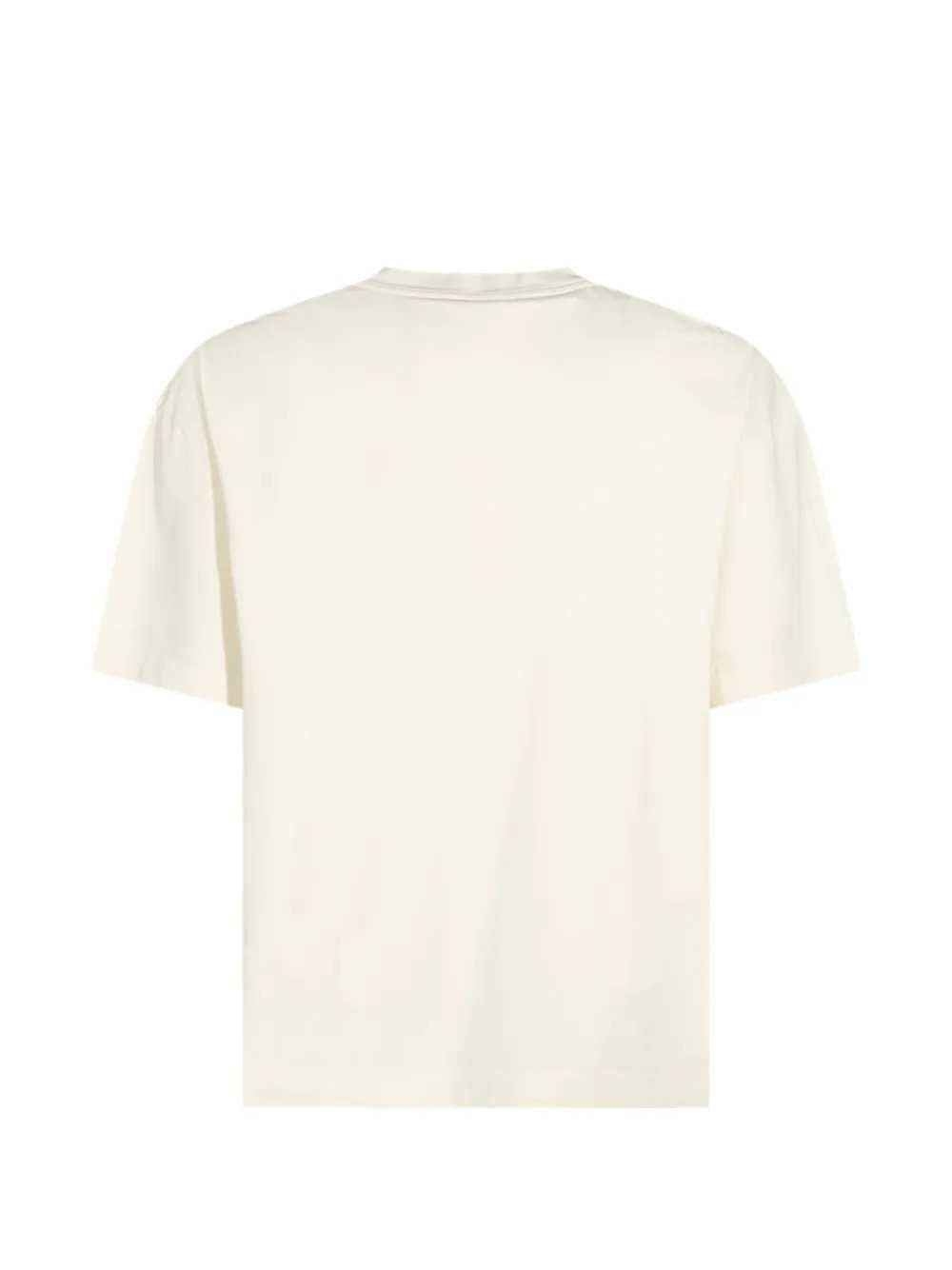 Marni Men White Cotton T-Shirt With Planet Print MARNI