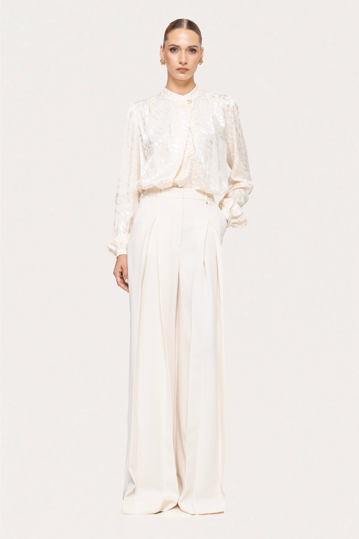 Nissa Women Leopard-Print Viscose Top NISSA