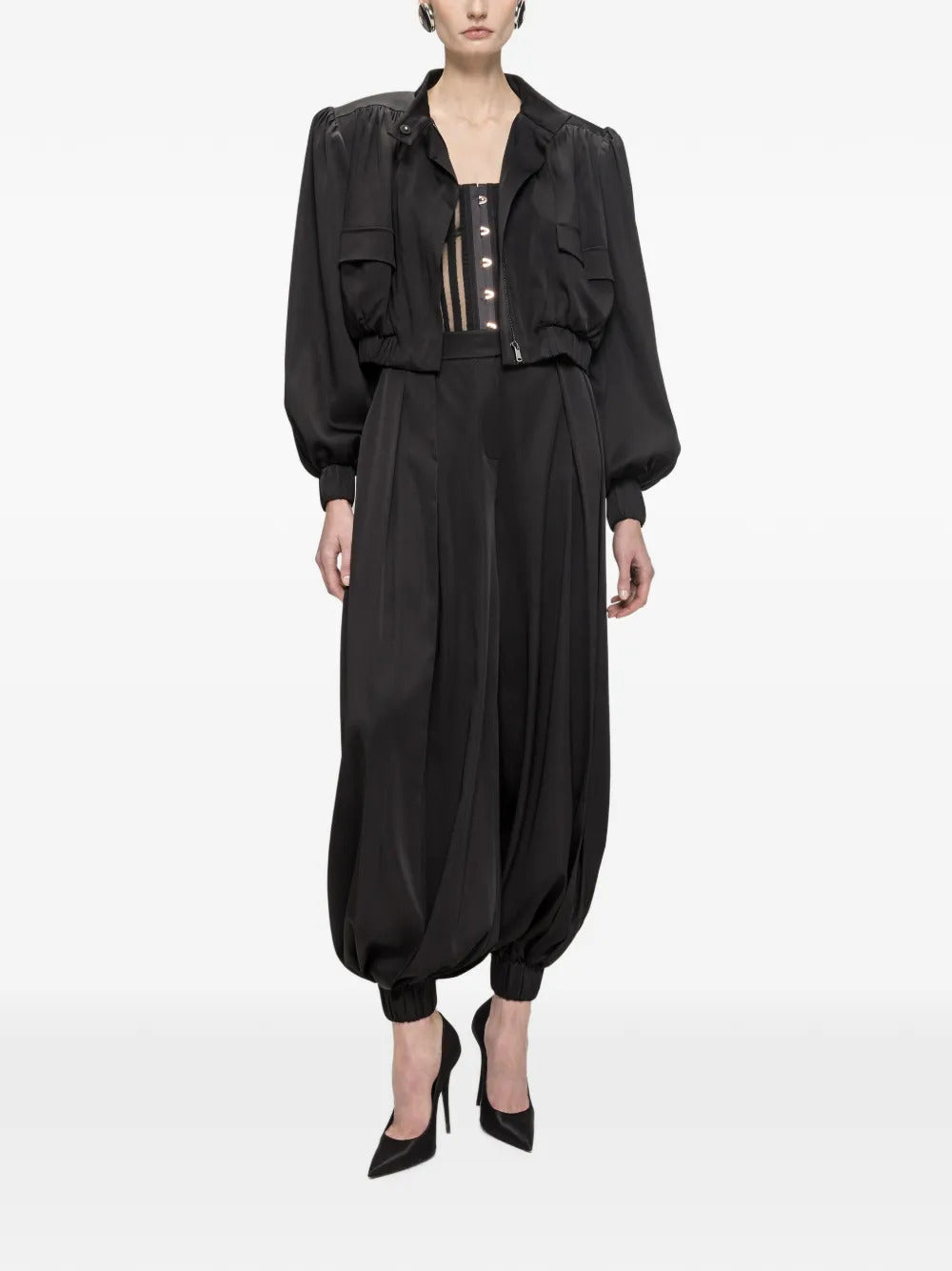 Nissa Women Oversized Cropped Viscose Jacket NISSA