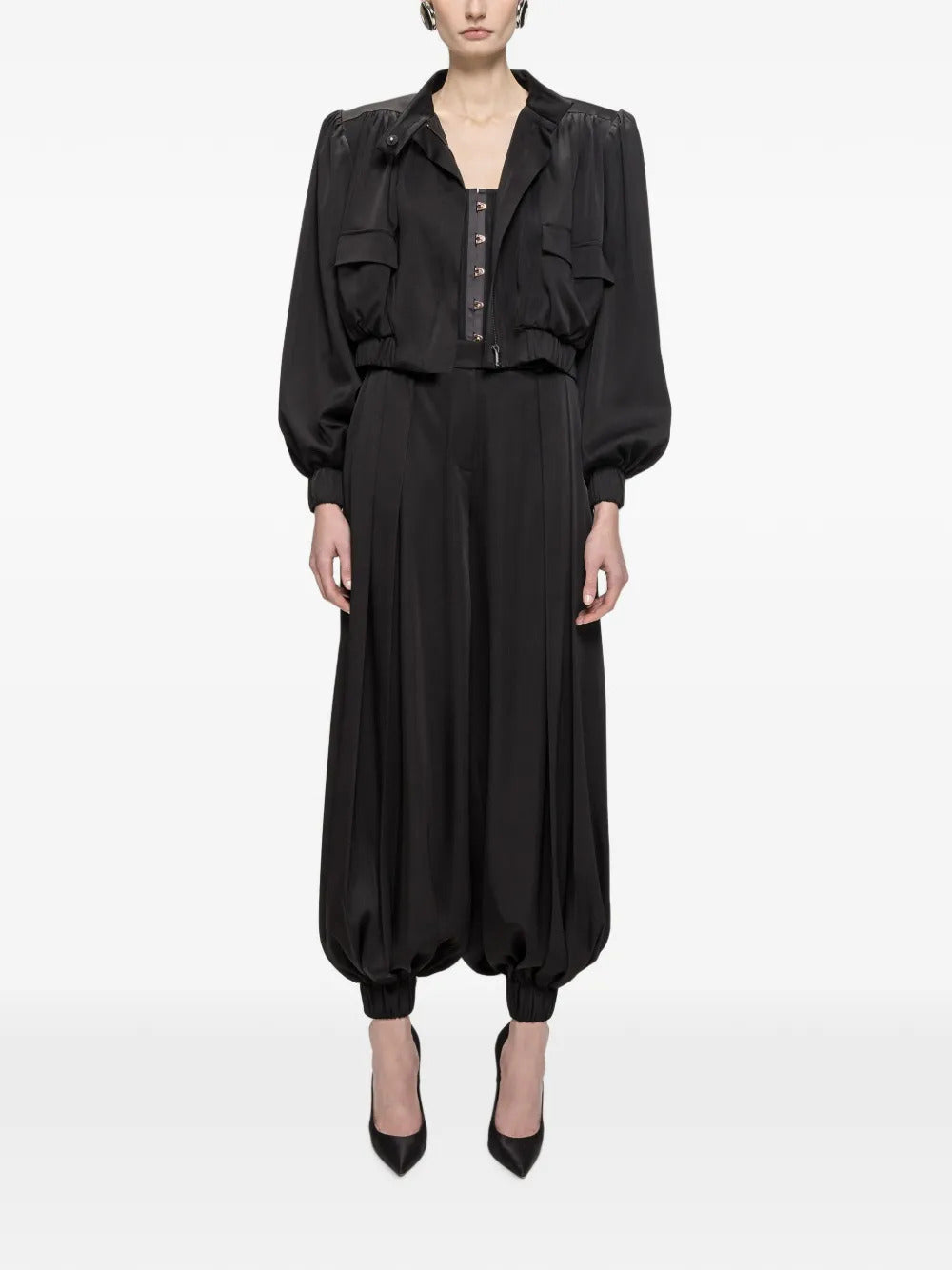 Nissa Women Oversized Cropped Viscose Jacket NISSA