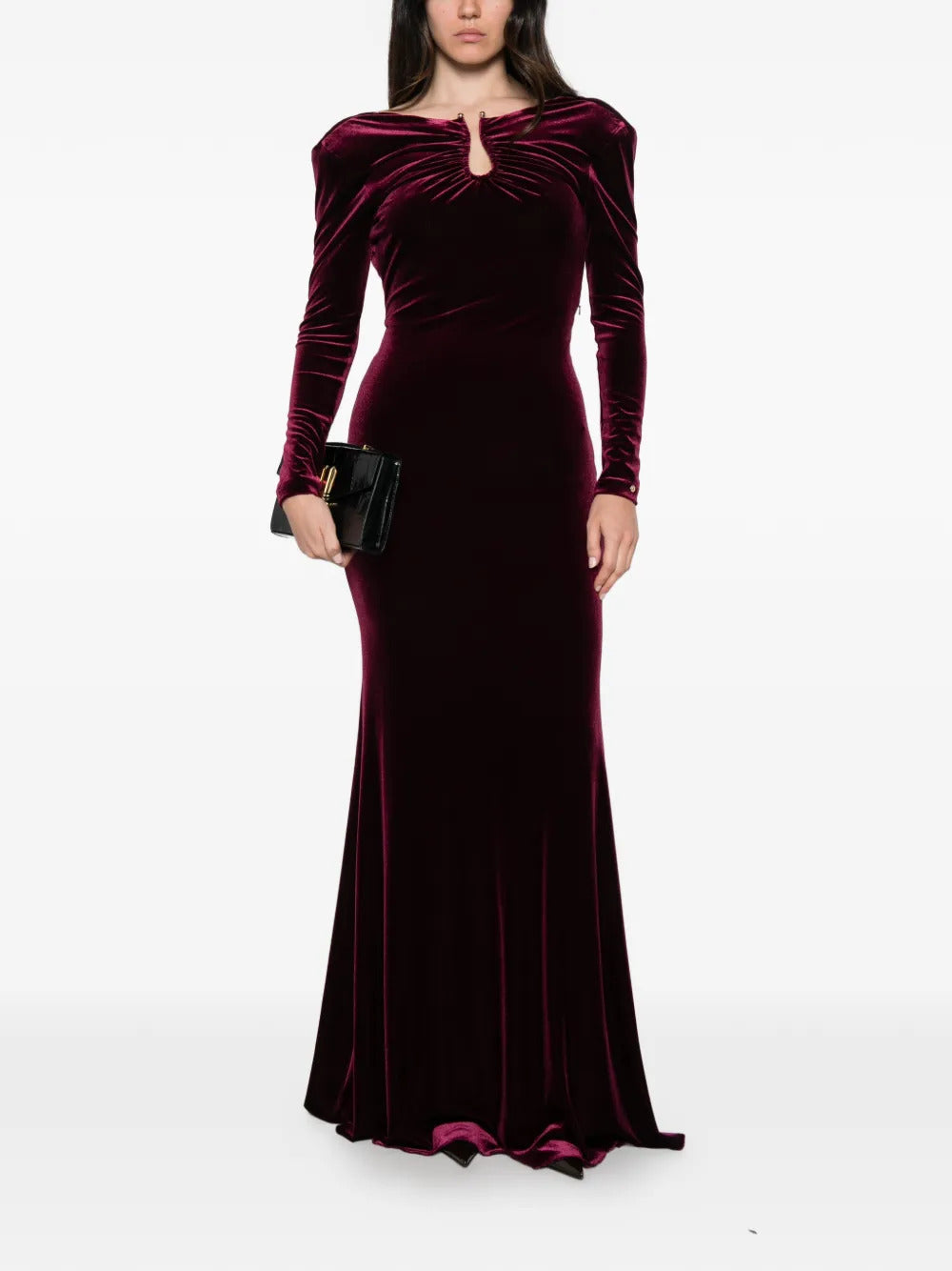 Nissa Women Open-Back Velvet Dress NISSA