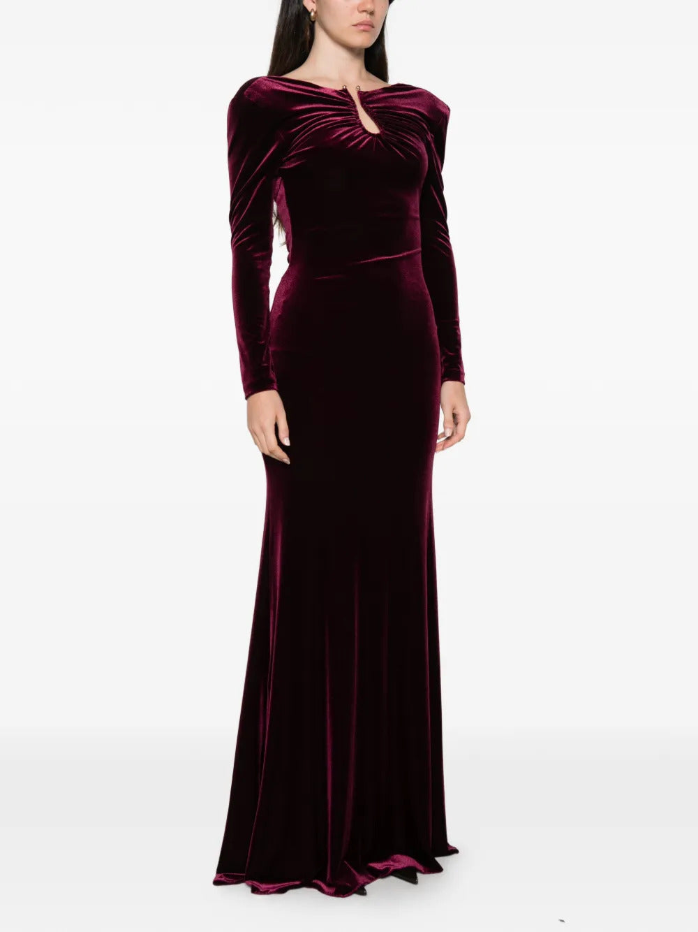 Nissa Women Open-Back Velvet Dress NISSA