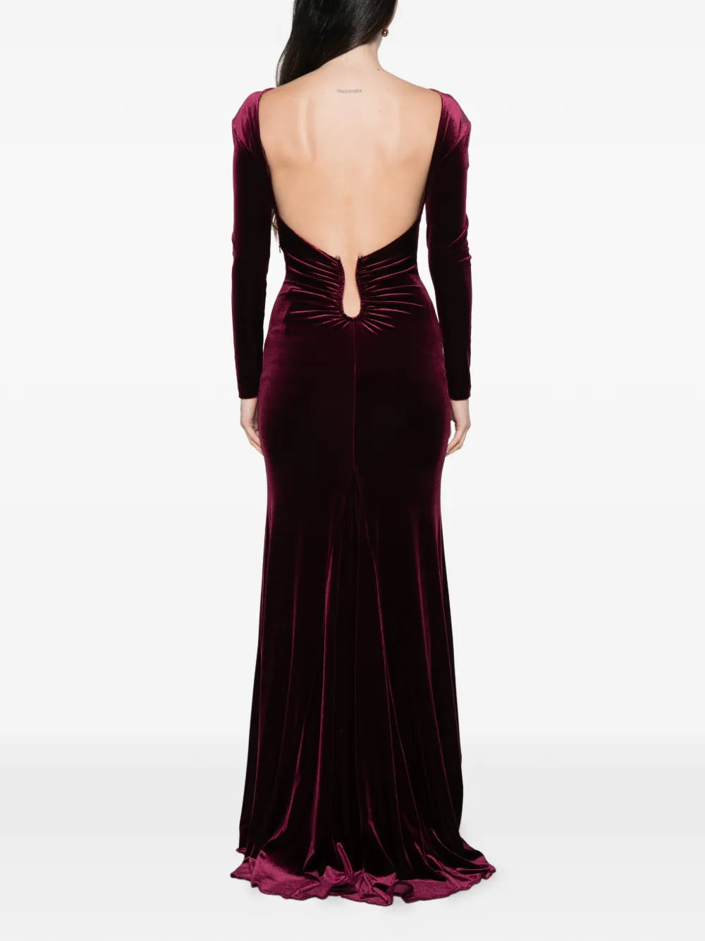 Nissa Women Open-Back Velvet Dress NISSA