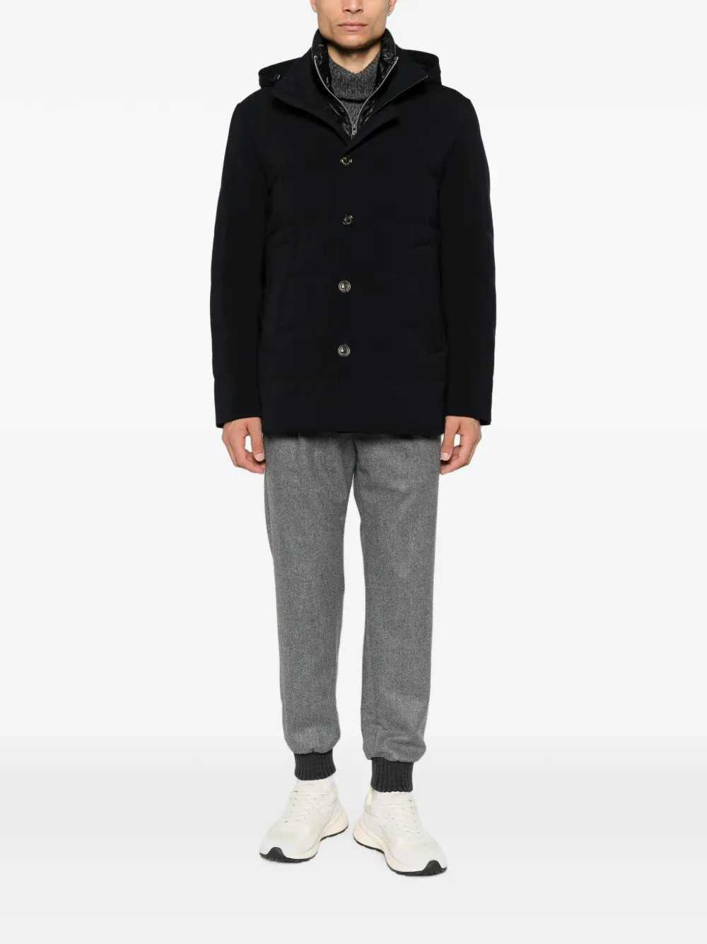 Montecore Men Buttoned Hooded Jacket MONTECORE