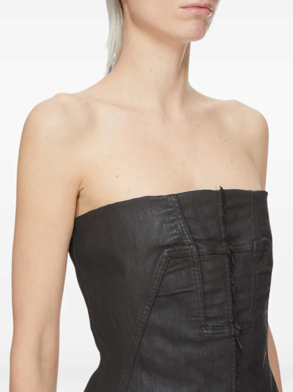 Rick Owens Drkshdw Women Waxed-Finish Bustier Top RICK OWENS