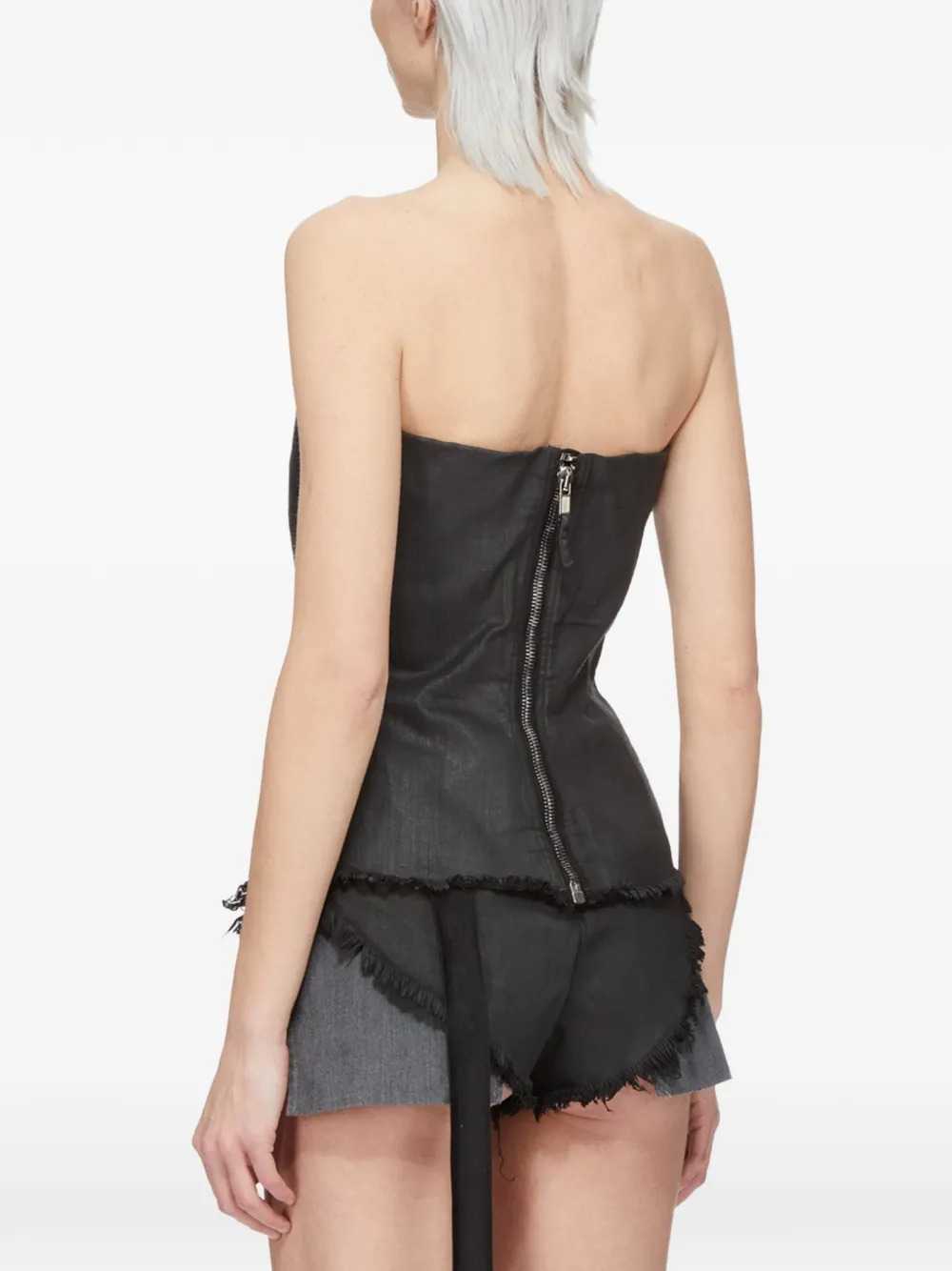 Rick Owens Drkshdw Women Waxed-Finish Bustier Top RICK OWENS