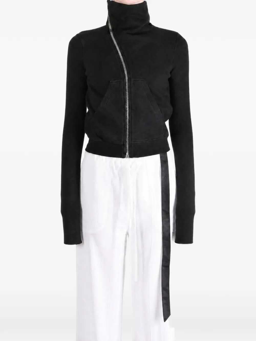 Rick Owens Drkshdw Women Mountain Sweat Asymmetric Zip Sweatshirt RICK OWENS