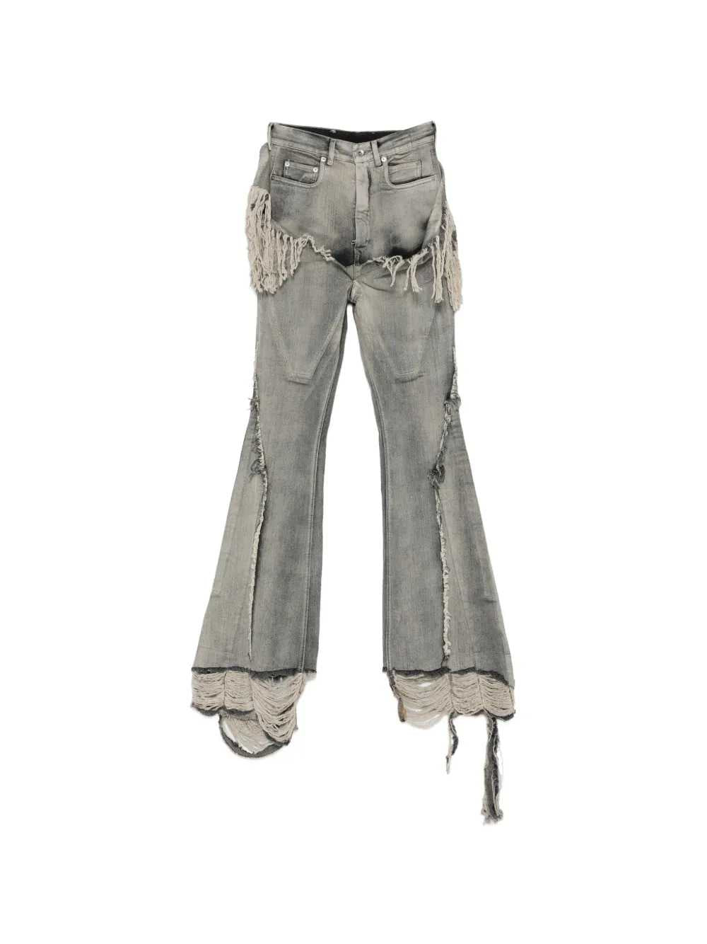 Rick Owens Drkshdw Women Fringed Flared Jeans RICK OWENS