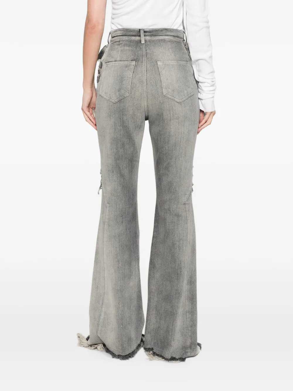 Rick Owens Drkshdw Women Fringed Flared Jeans RICK OWENS