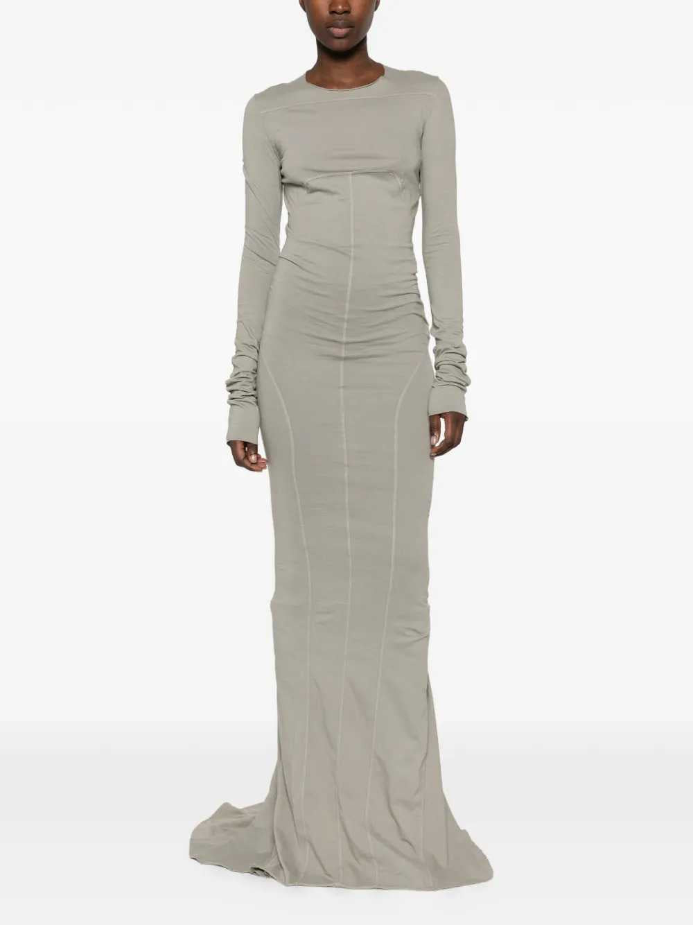 Rick Owens Drkshdw Women Long-Sleeved Maxi Dress With Exposed Stitching RICK OWENS