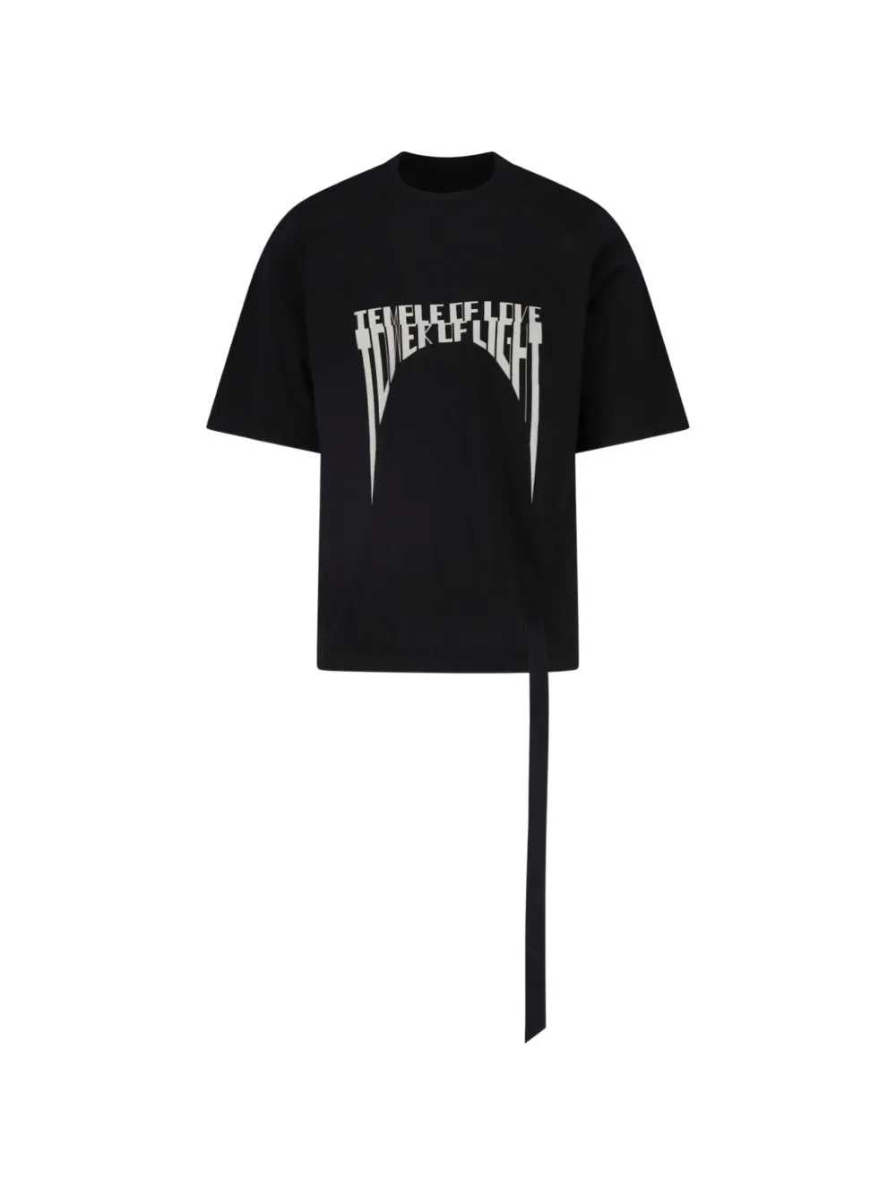 Rick Owens Drkshdw Men Porterville T-Shirt With Graphic Print And Hanging Strap RICK OWENS