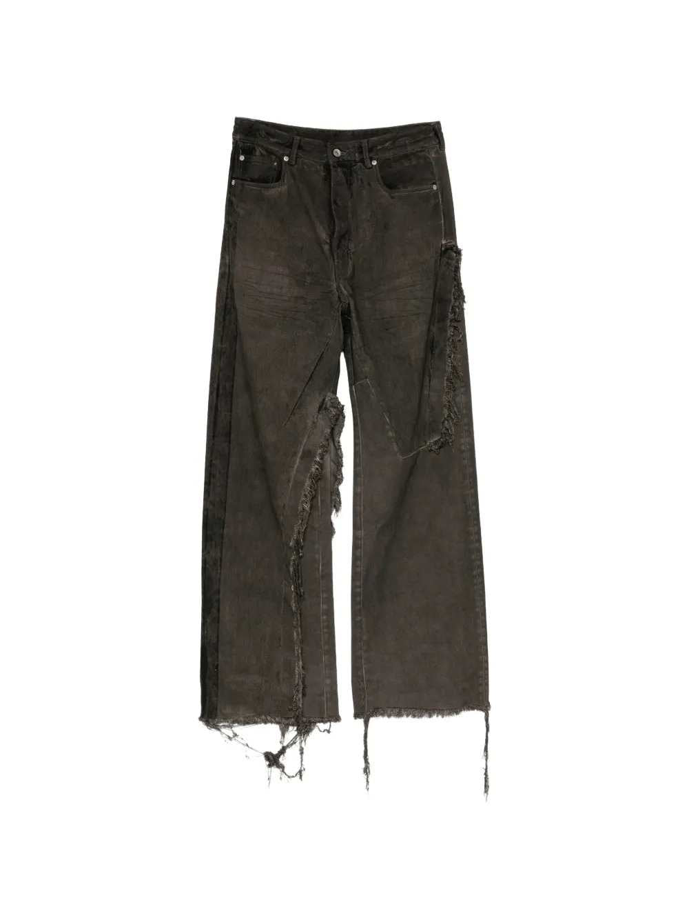 Rick Owens Drkshdw Men Distressed Wide-Leg Jeans RICK OWENS