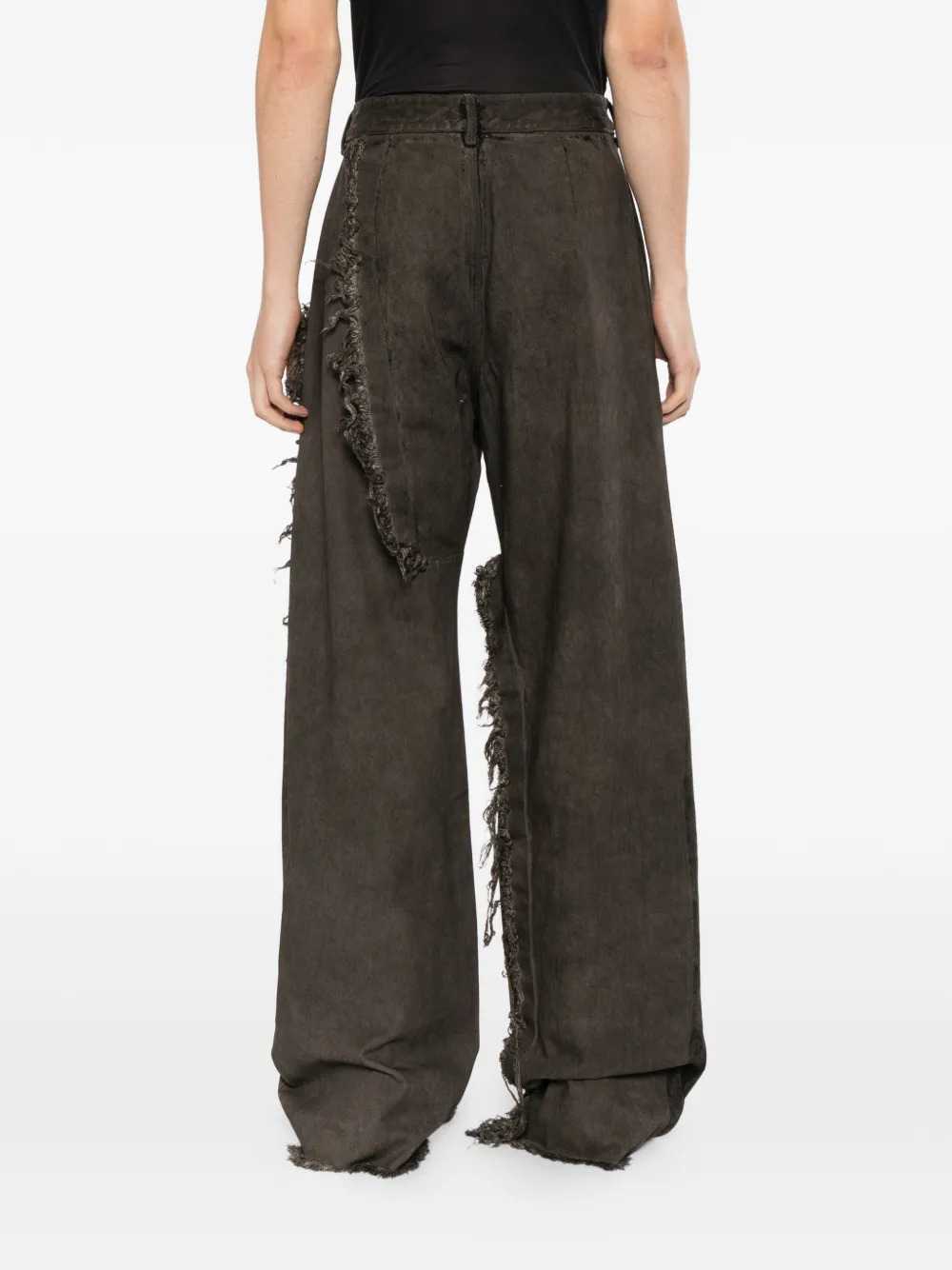 Rick Owens Drkshdw Men Distressed Wide-Leg Jeans RICK OWENS