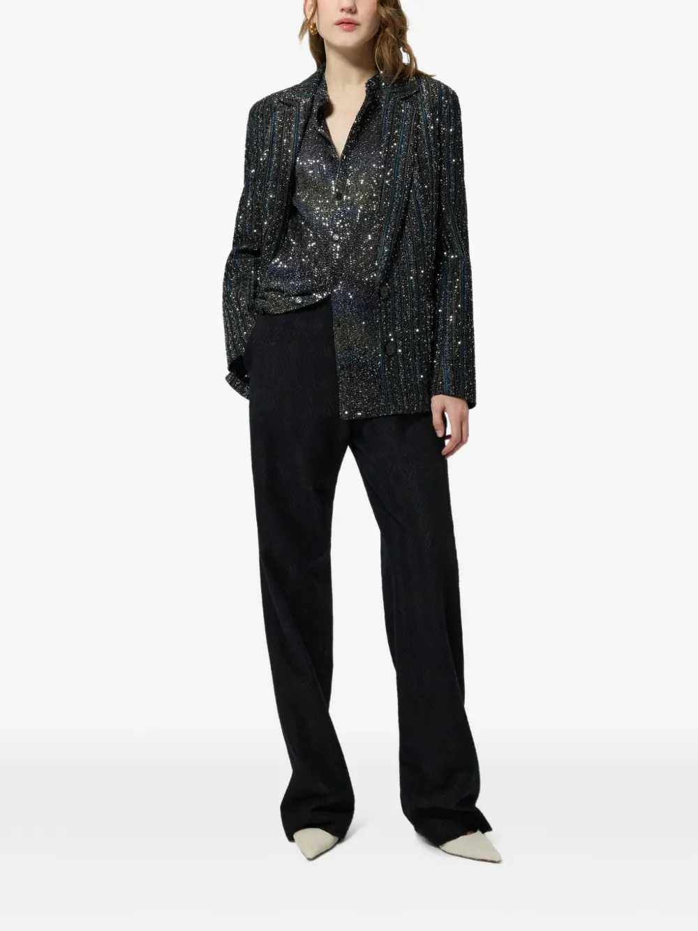 Missoni Women Striped Sequin Bomber Jacket MISSONI