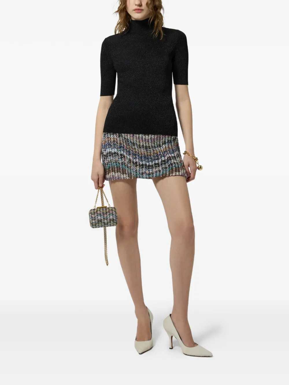 Missoni Women Zigzag Knit Sequin Skirt MISSONI