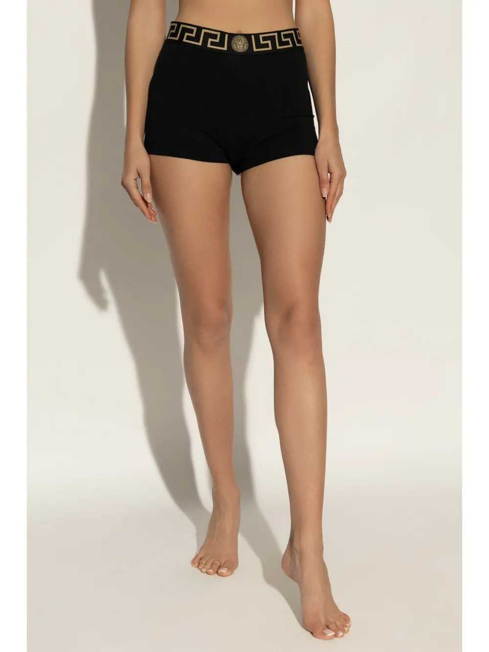 Versace Women High-Waisted Boxers With Greek Print VERSACE