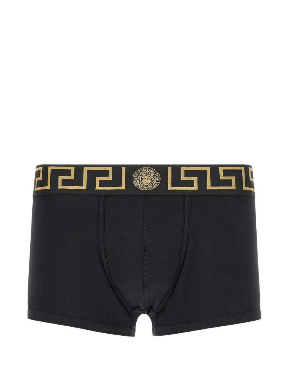 Versace Men Two-Pack Of Bi-Stretch Organic Cotton Boxers With Gold Logo VERSACE