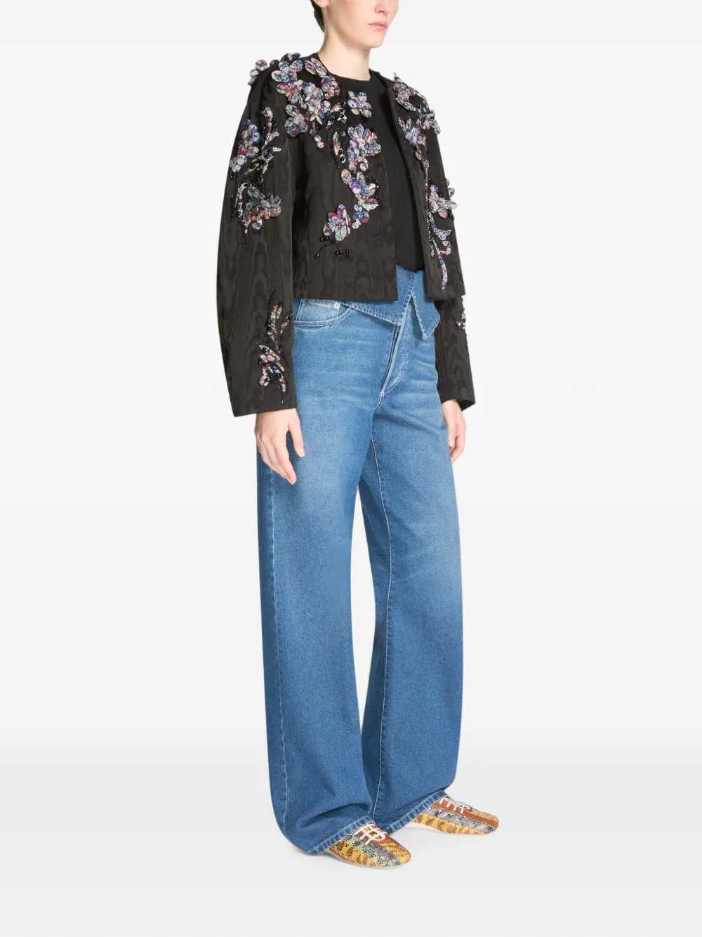 Dries Van Noten Women Embroidered Moiré Jacket DRIES VAN NOTEN