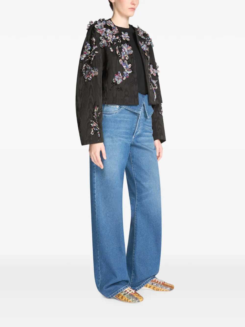 Dries Van Noten Women Embroidered Moiré Jacket DRIES VAN NOTEN