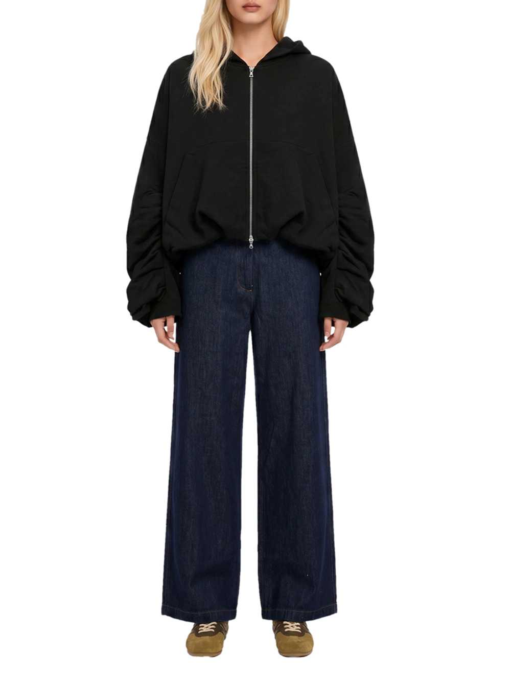 Dries Van Noten Women Black Zip-Up Hoodie DRIES VAN NOTEN
