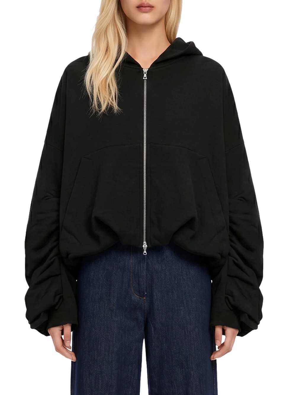 Dries Van Noten Women Black Zip-Up Hoodie DRIES VAN NOTEN