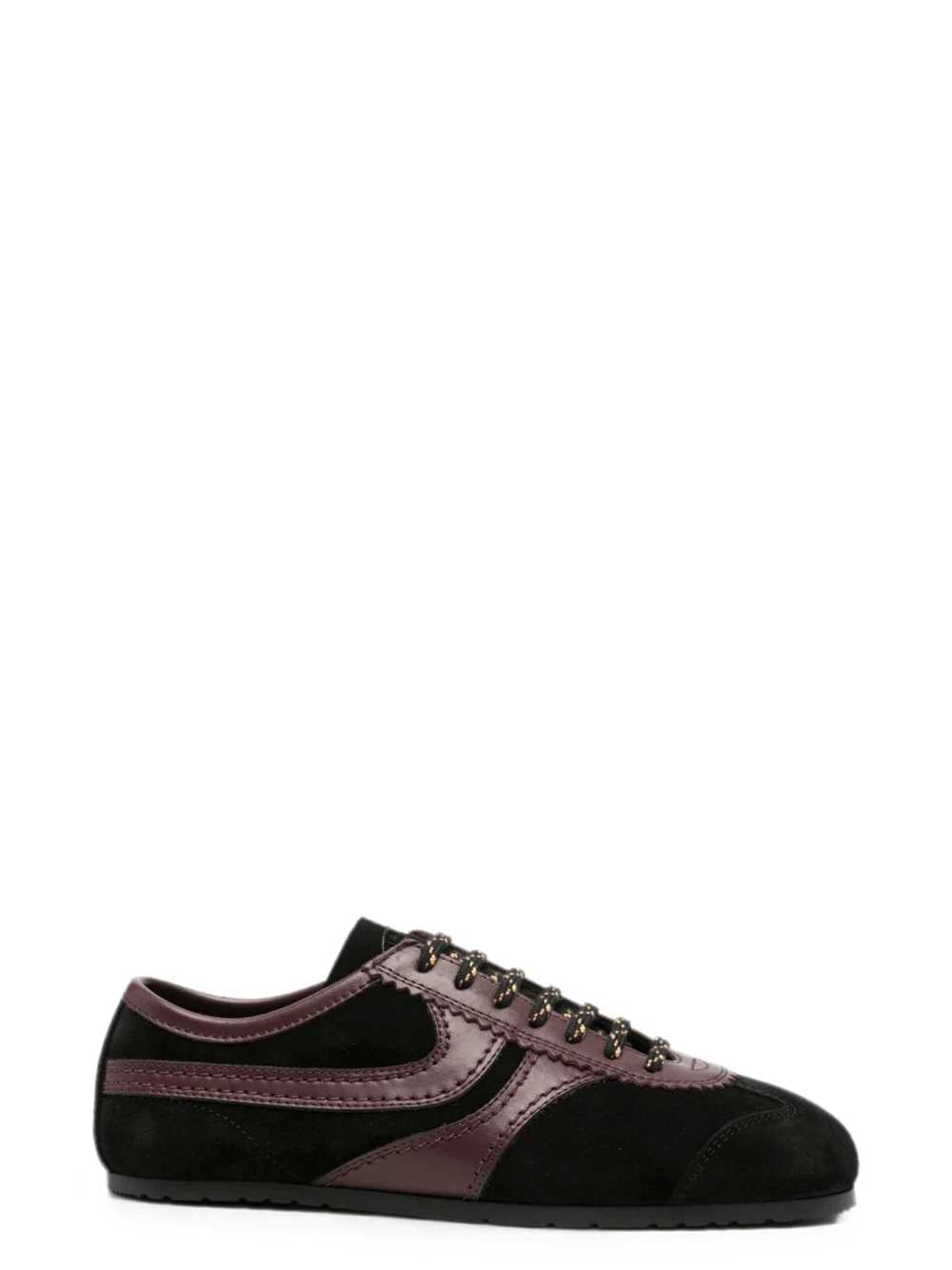 Dries Van Noten Women Black Panelled Leather Sneakers DRIES VAN NOTEN