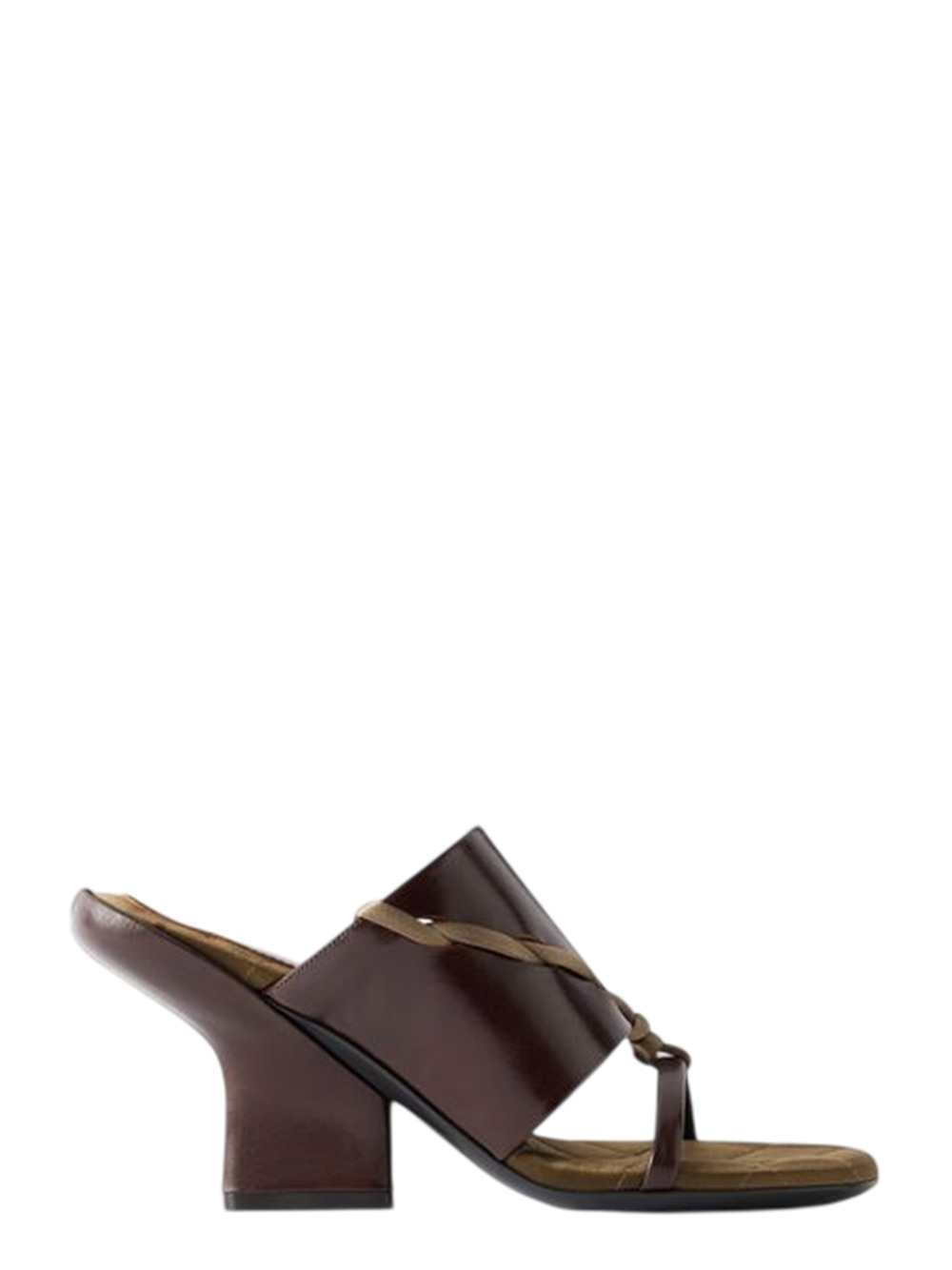 Dries Van Noten Women Leather Slippers With Satin Trim DRIES VAN NOTEN