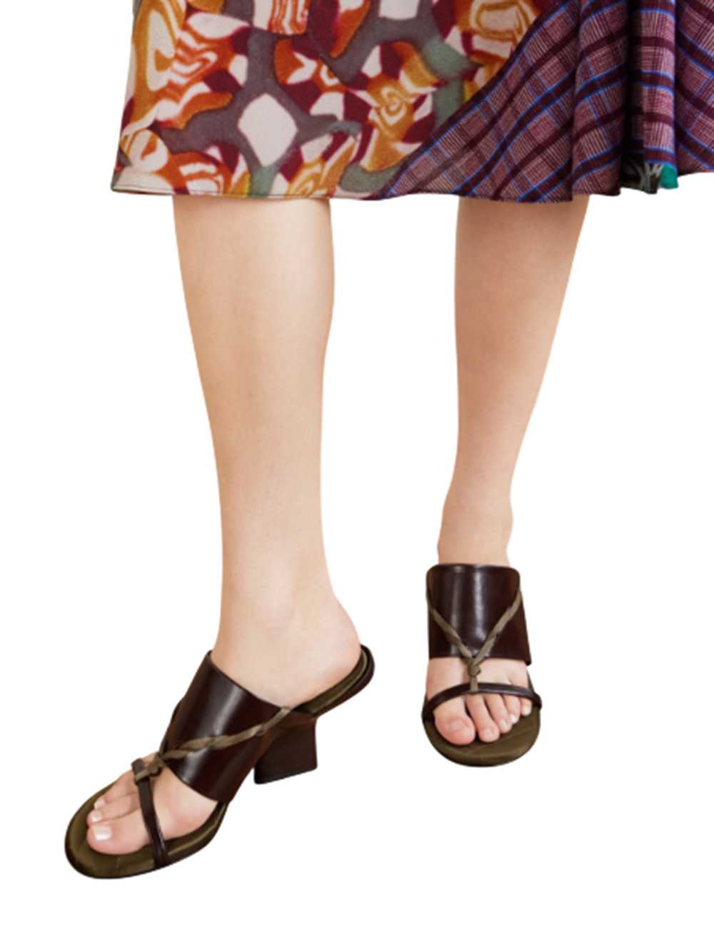 Dries Van Noten Women Leather Slippers With Satin Trim DRIES VAN NOTEN
