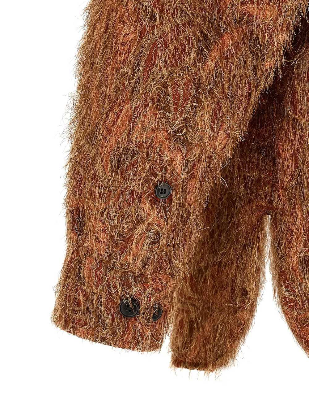 Dries Van Noten Men Dries Van Noten Shaggy Jacquard Shirt With Fringe DRIES VAN NOTEN
