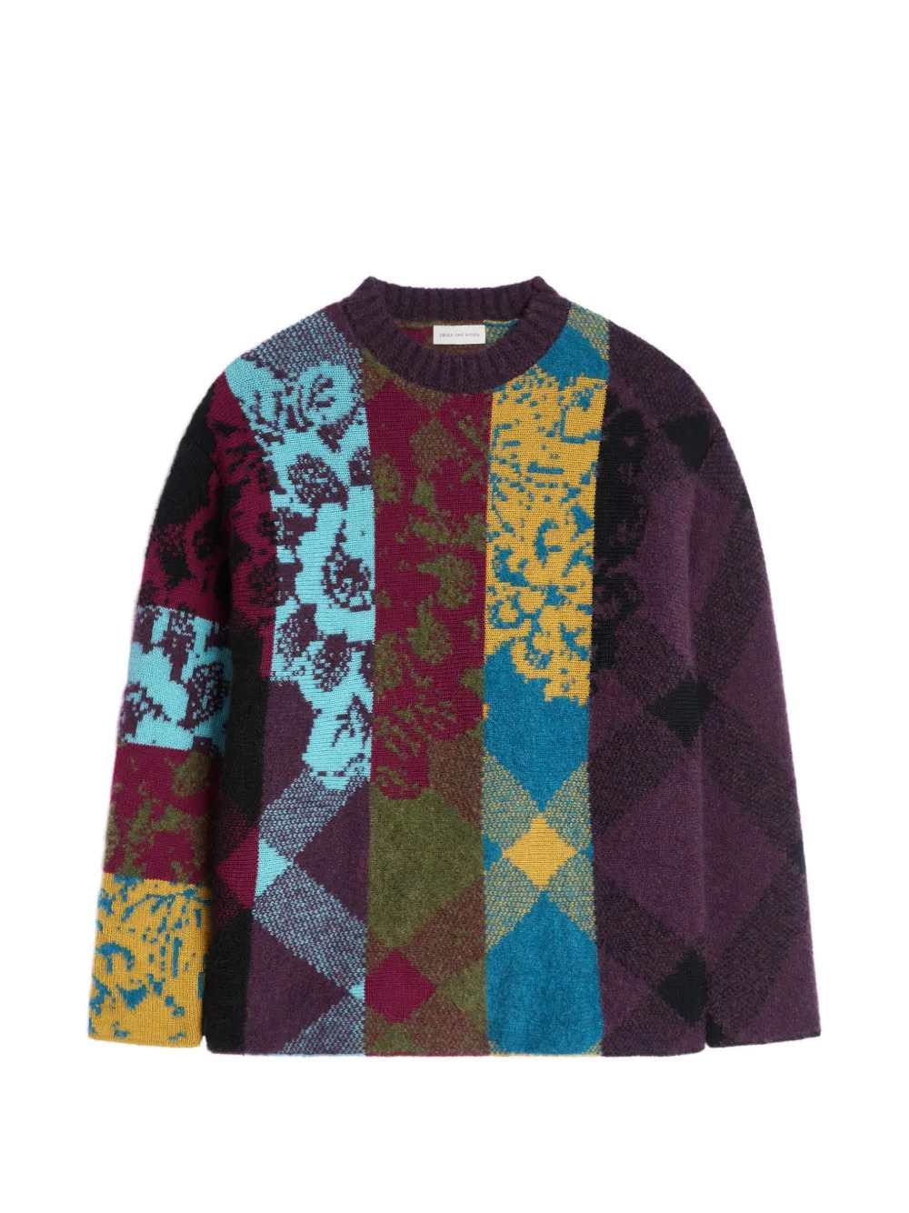 Dries Van Noten Men Patchwork Wool Sweater DRIES VAN NOTEN