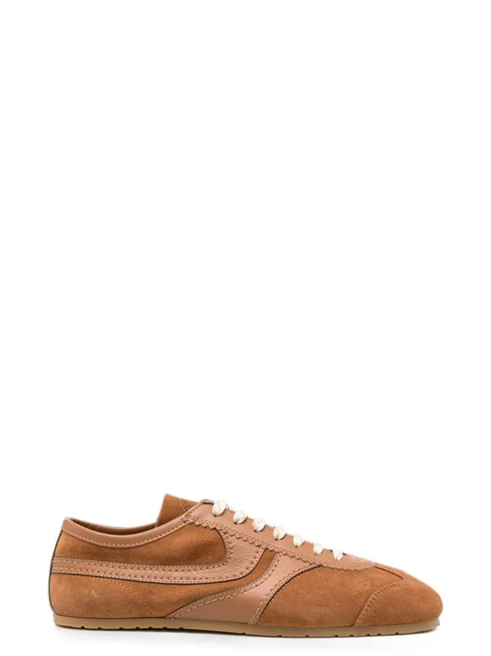 Dries Van Noten Men Dries Van Noten Men`S Sneakers In Tan Suede Calfskin, Featuring A Low-Top Silhouette, Lace-Up Closure, And Flat Sole. DRIES VAN NOTEN