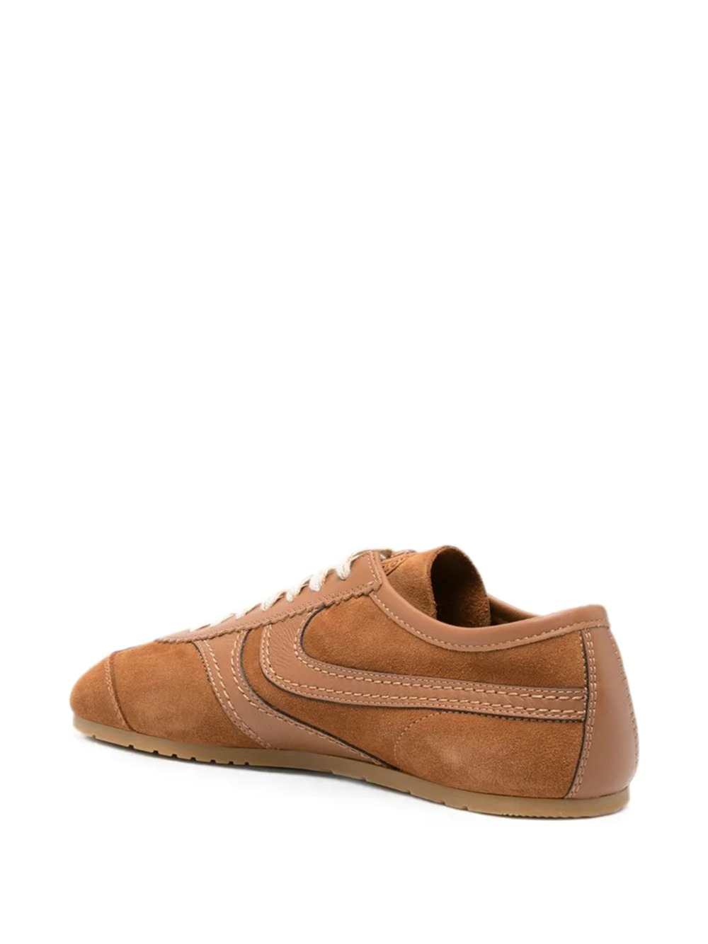 Dries Van Noten Men Dries Van Noten Men`S Sneakers In Tan Suede Calfskin, Featuring A Low-Top Silhouette, Lace-Up Closure, And Flat Sole. DRIES VAN NOTEN