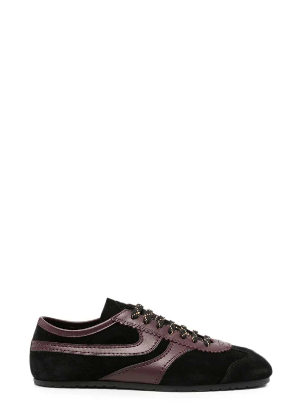 Dries Van Noten Men Black Panelled Leather Sneakers DRIES VAN NOTEN