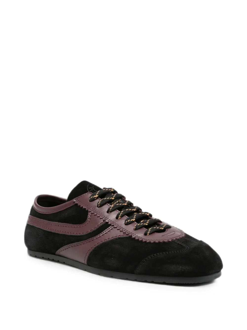 Dries Van Noten Men Black Panelled Leather Sneakers DRIES VAN NOTEN