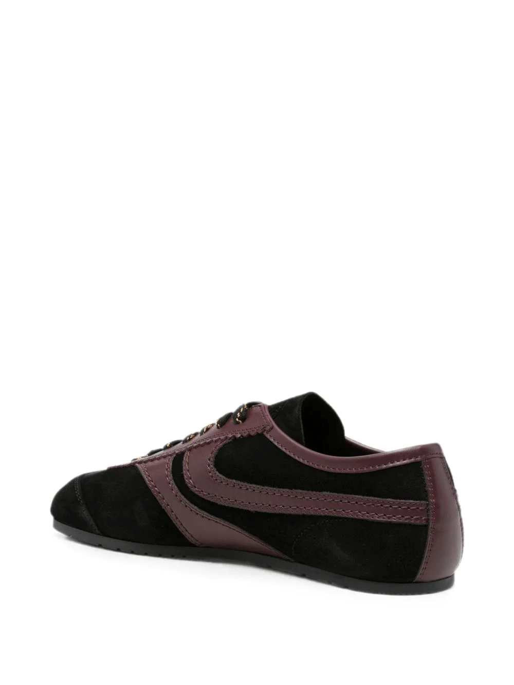 Dries Van Noten Men Black Panelled Leather Sneakers DRIES VAN NOTEN