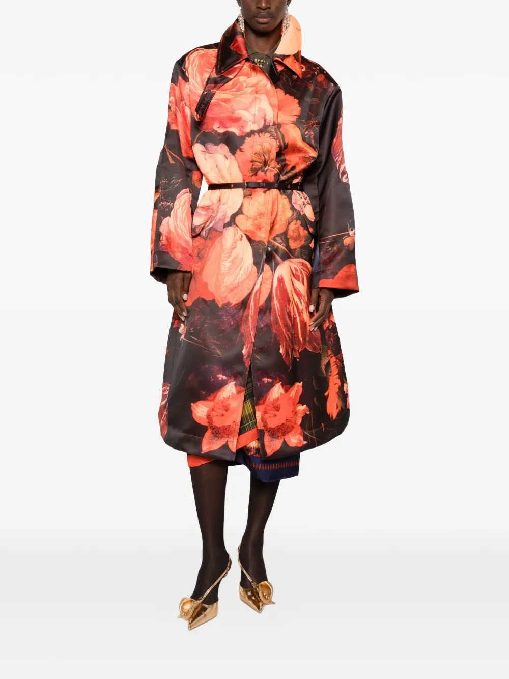 Dries Van Noten Women Rain 4038 W.W. Coat Neon Orange DRIES VAN NOTEN