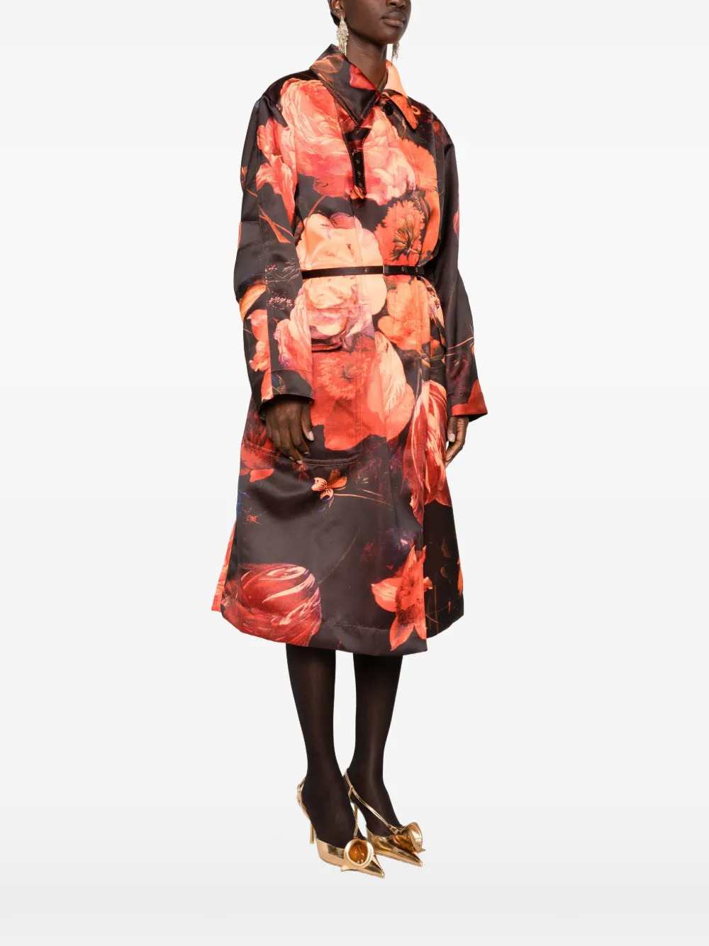 Dries Van Noten Women Rain 4038 W.W. Coat Neon Orange DRIES VAN NOTEN