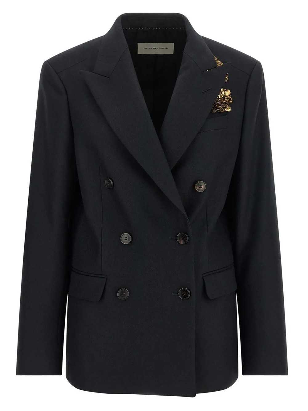 Dries Van Noten Women Embroidered Double-Breasted Blazer DRIES VAN NOTEN