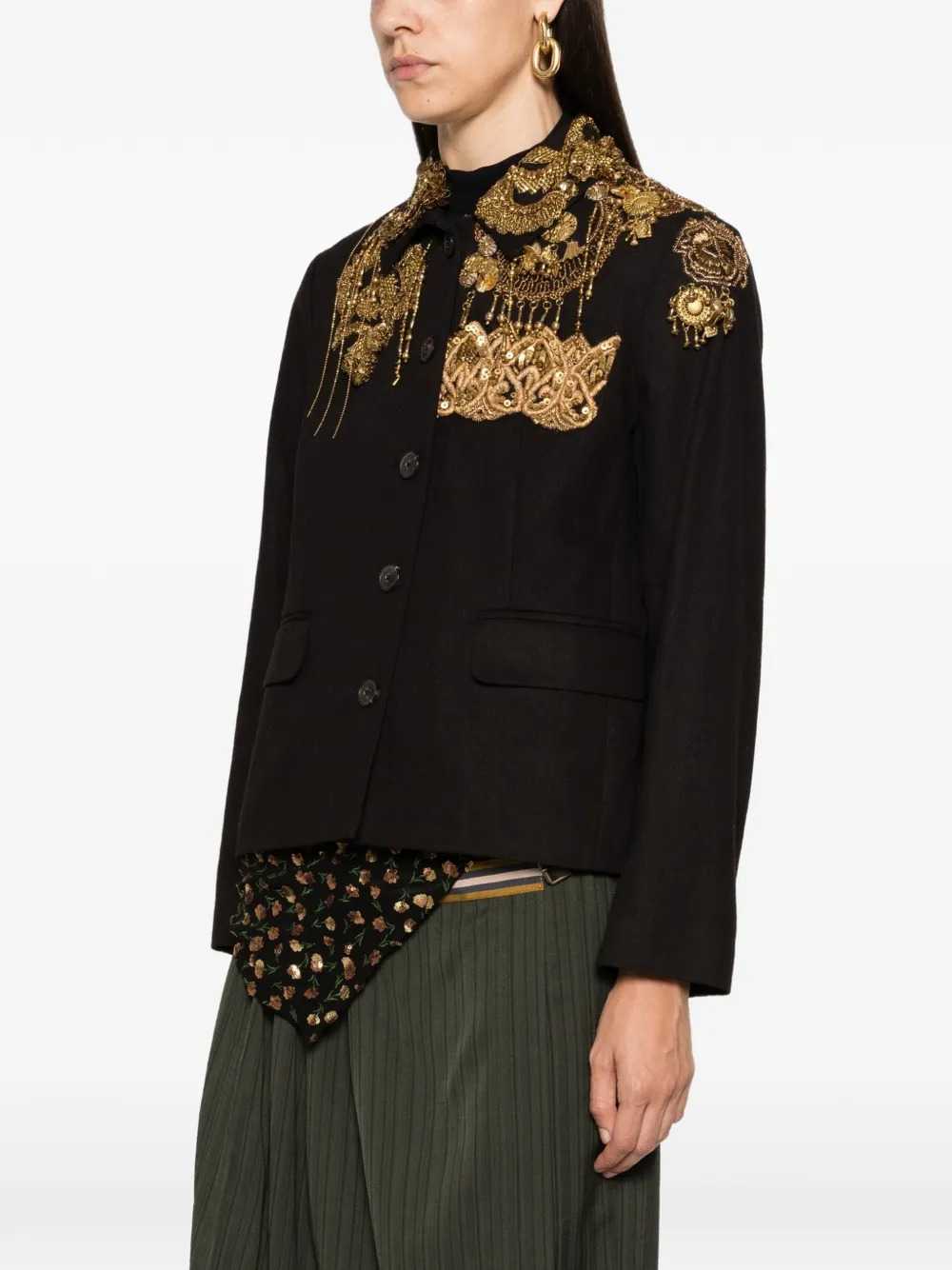 Dries Van Noten Women Bettsy Emb 4444 W.W. Jacket Black DRIES VAN NOTEN