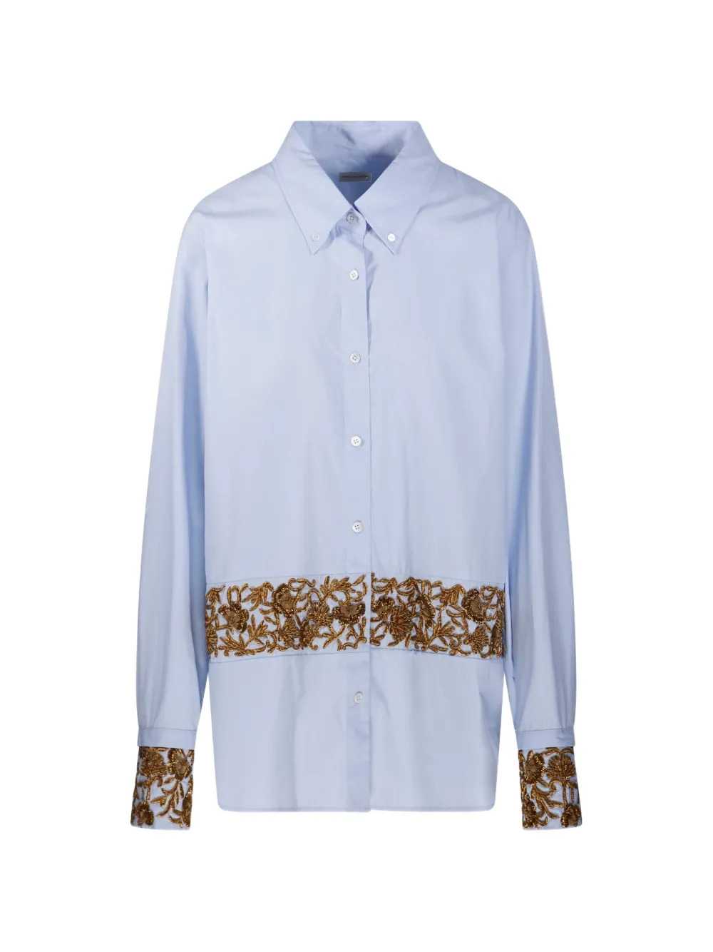 Dries Van Noten Women Cheers Bis Emb 4314 W.W. Shirt Light Blue DRIES VAN NOTEN