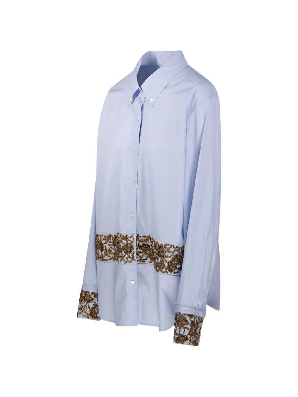 Dries Van Noten Women Cheers Bis Emb 4314 W.W. Shirt Light Blue DRIES VAN NOTEN