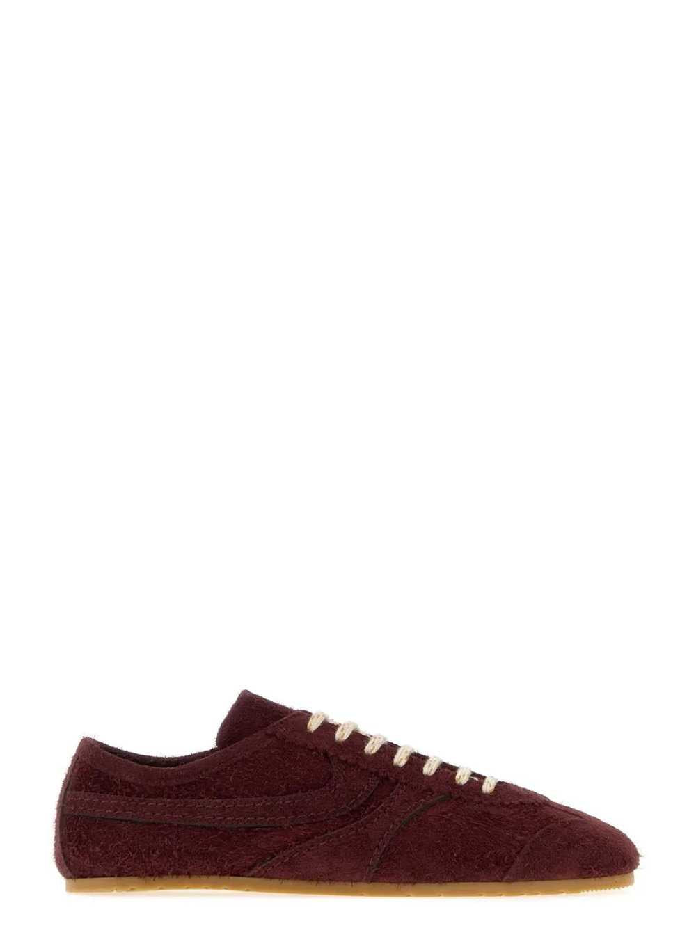 Dries Van Noten Women Burgundy Suede Sneakers DRIES VAN NOTEN