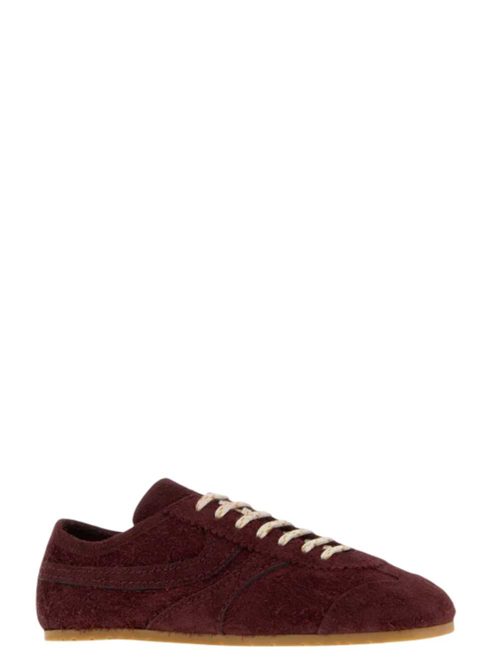 Dries Van Noten Women Burgundy Suede Sneakers DRIES VAN NOTEN