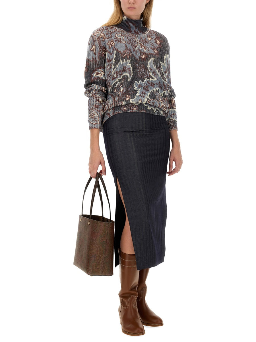 Etro Women Wool Blend Pencil Skirt ETRO