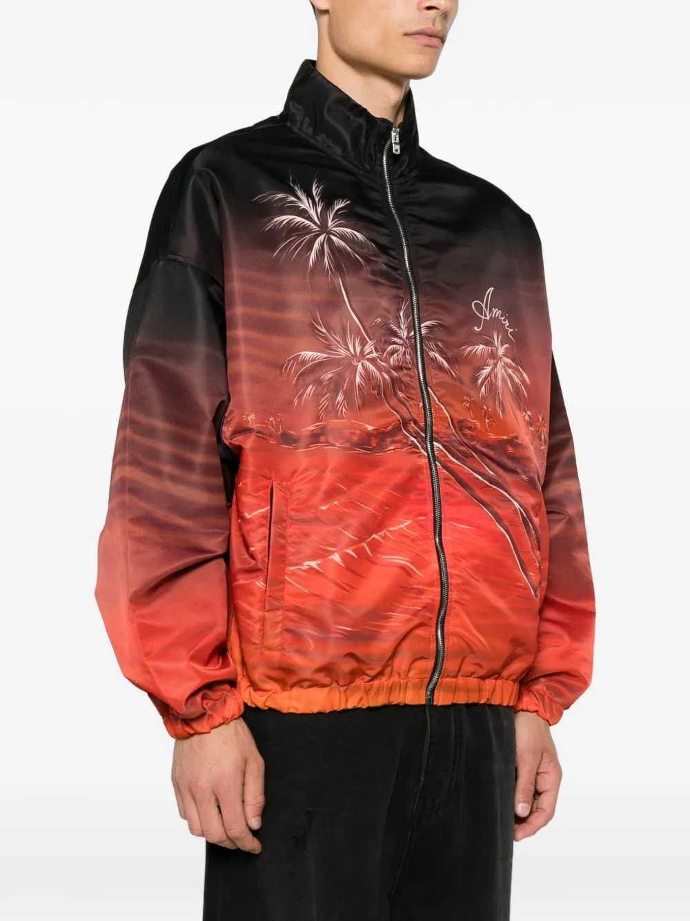 Amiri Men Zip-Up Jacket With Palm Print AMIRI